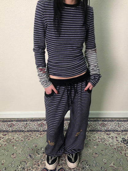 Achihara Breton Star Stripe Wide Leg Pants