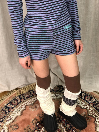 Achihara Breton Stripe Drawstring Ankle Pants