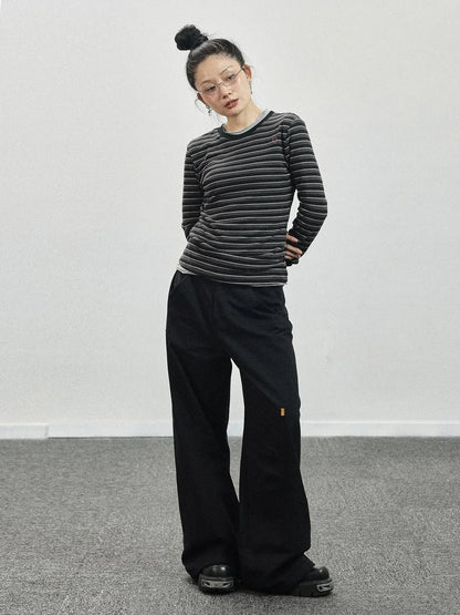 Breton Stripe Long Sleeve Tee With Crab Eater Seal Embroidery