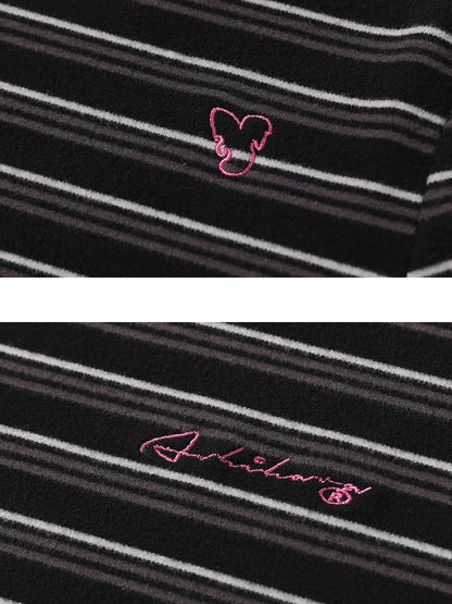 Breton Stripe Long Sleeve Tee With Crab Eater Seal Embroidery