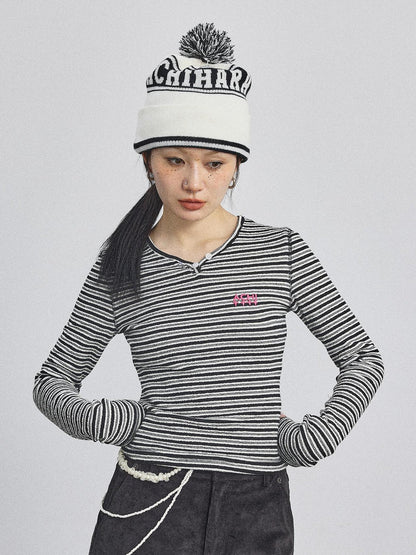 Achihara Breton Striped Long-Sleeve Tee