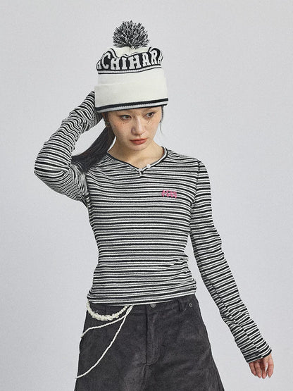 Achihara Breton Striped Long-Sleeve Tee-2