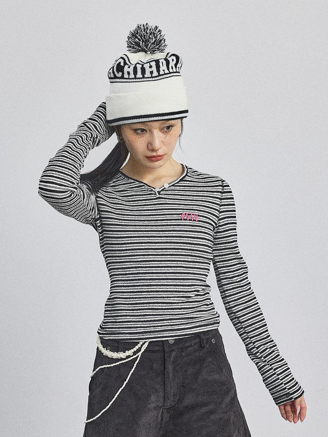 Achihara Breton Striped Long-Sleeve Tee