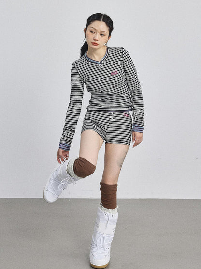 Achihara Breton Striped Long-Sleeve Tee