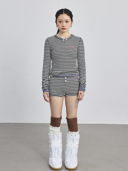 Achihara Breton Striped Long-Sleeve Tee