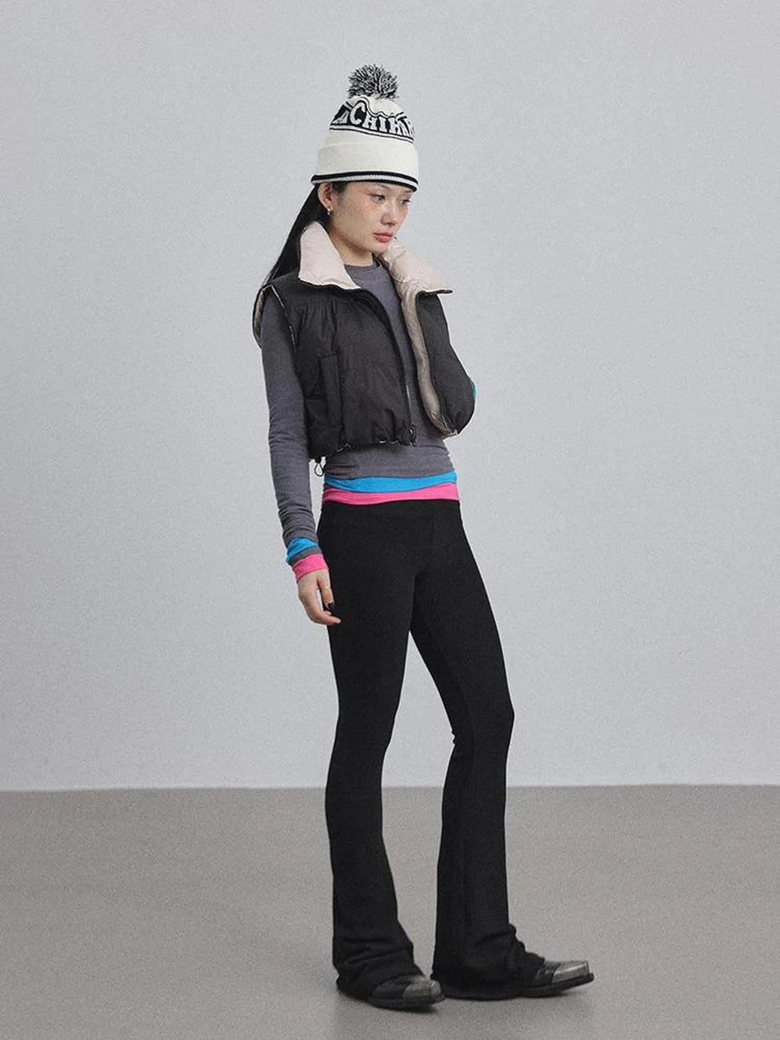 Brittany Flared Leggings Winter Warm High Waist Stretch Pants