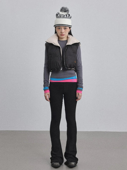 Brittany Flared Leggings Winter Warm High Waist Stretch Pants