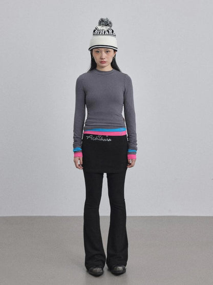 Brittany Flared Leggings Winter Warm High Waist Stretch Pants