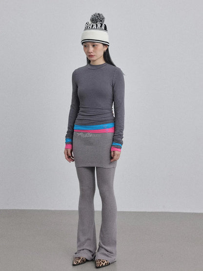 Brittany Flared Leggings Winter Warm High Waist Stretch Pants