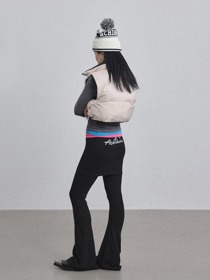 Brittany Flared Leggings Winter Warm High Waist Stretch Pants