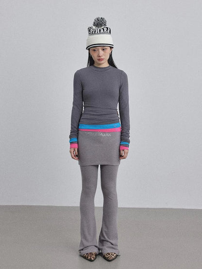Brittany Flared Leggings Winter Warm High Waist Stretch Pants