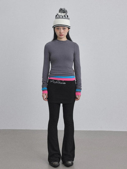 Brittany Flared Leggings Winter Warm High Waist Stretch Pants