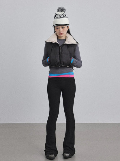 Brittany Flared Leggings Winter Warm High Waist Stretch Pants
