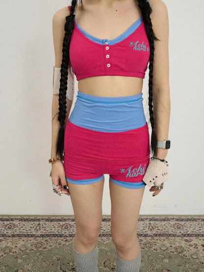 Brittany Soft Cotton Knit High Waisted Shorts