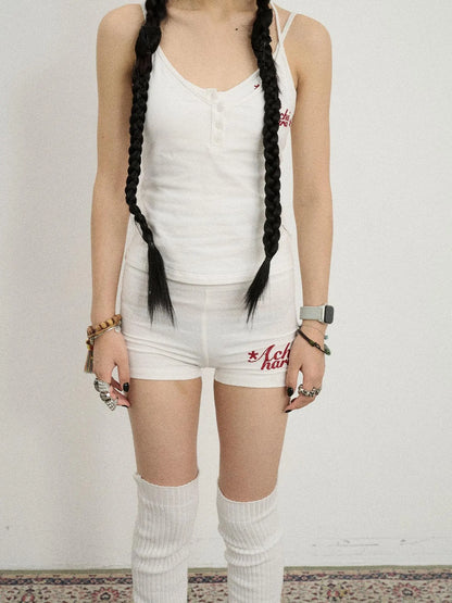 Brittany Soft Cotton Knit High Waisted Shorts