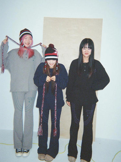 Achihara Brushed Stretch Micro Flare Mid Rise Commuter Office Work Women Bootcut Pants