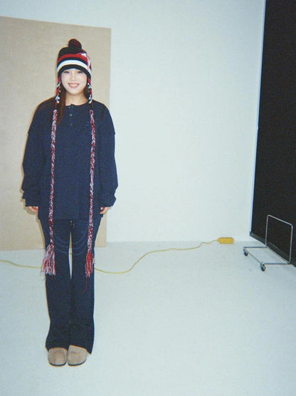 Achihara Brushed Stretch Micro Flare Mid Rise Commuter Office Work Women Bootcut Pants