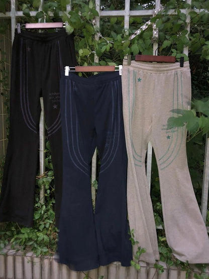 Achihara Brushed Stretch Micro Flare Mid Rise Commuter Office Work Women Bootcut Pants