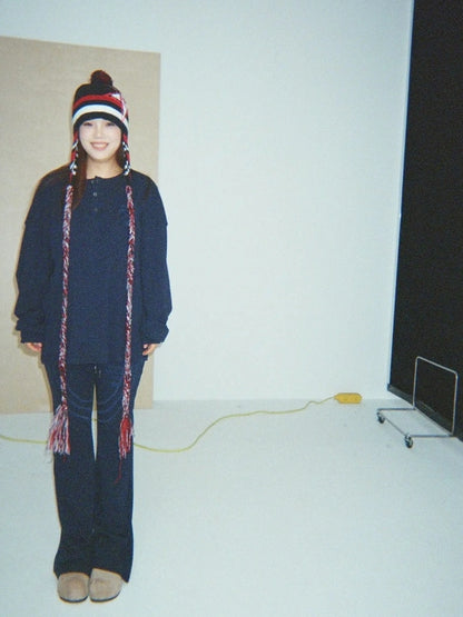 Achihara Brushed Stretch Micro Flare Mid Rise Commuter Office Work Women Bootcut Pants