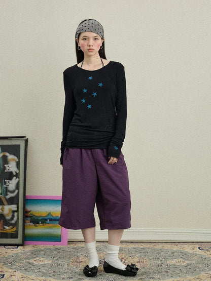 Bubble Waffle Nylon Culottes