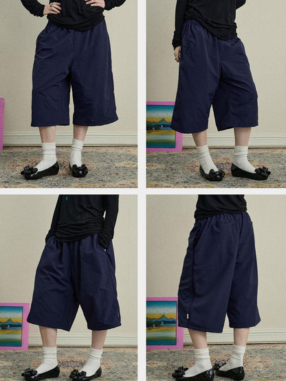 Achihara Bubble Waffle Nylon Culottes
