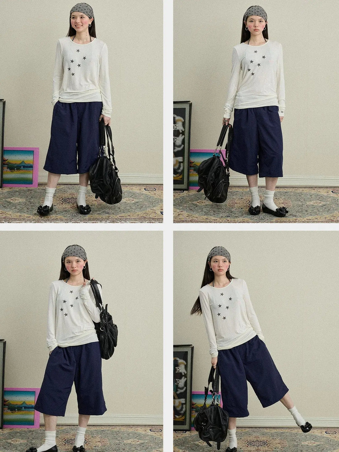 Bubble Waffle Nylon Culottes