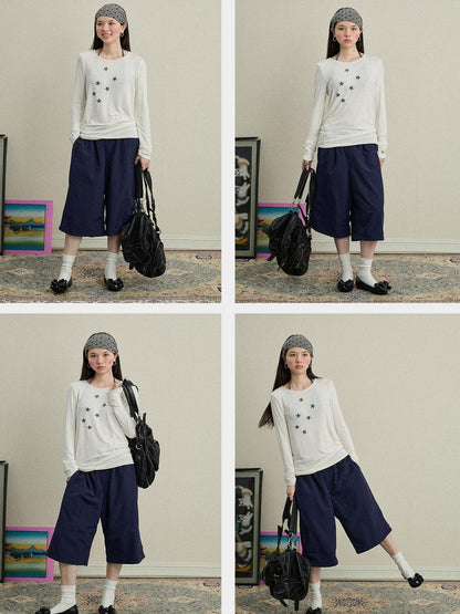 Achihara Bubble Waffle Nylon Culottes