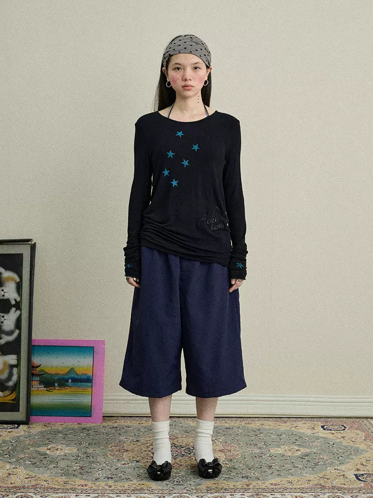 Achihara Bubble Waffle Nylon Culottes-2