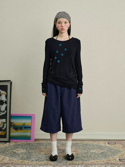 Achihara Bubble Waffle Nylon Culottes-2