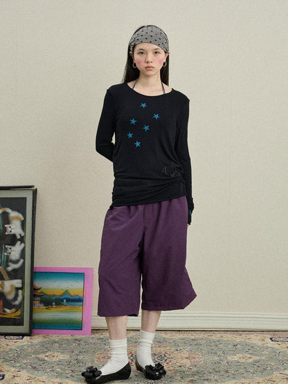 Achihara Bubble Waffle Nylon Culottes