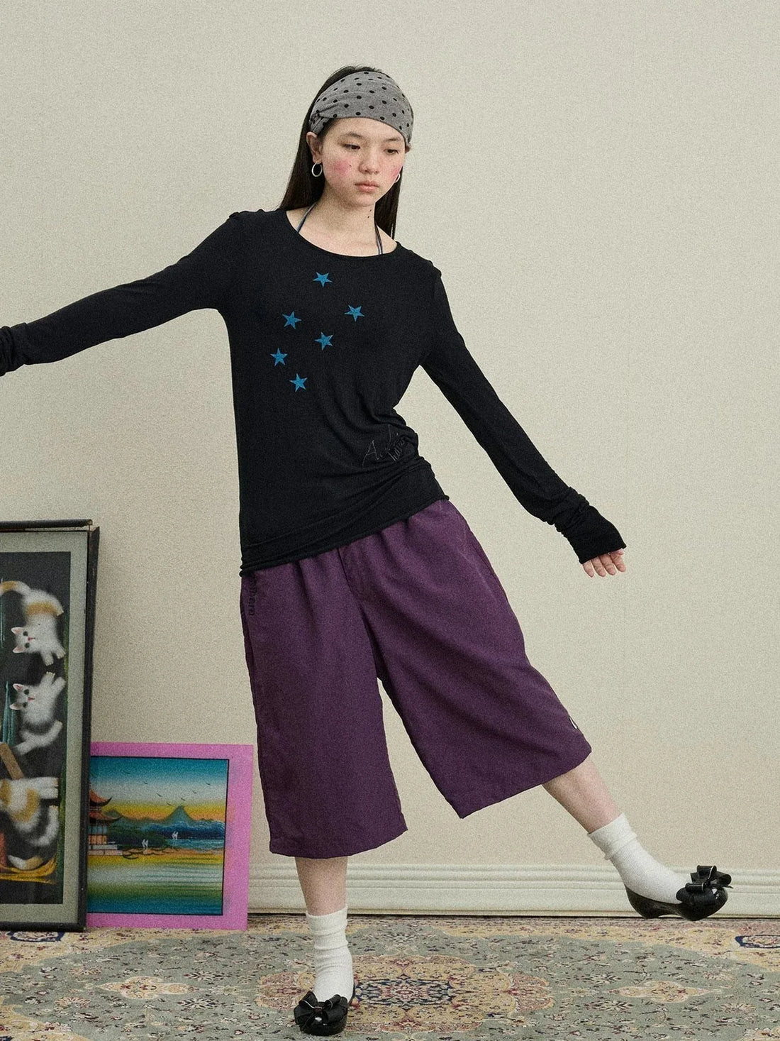 Bubble Waffle Nylon Culottes
