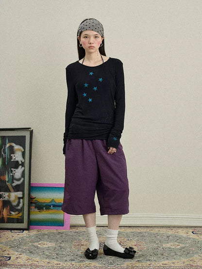 Achihara Bubble Waffle Nylon Culottes-4