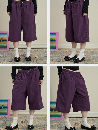 Achihara Bubble Waffle Nylon Culottes