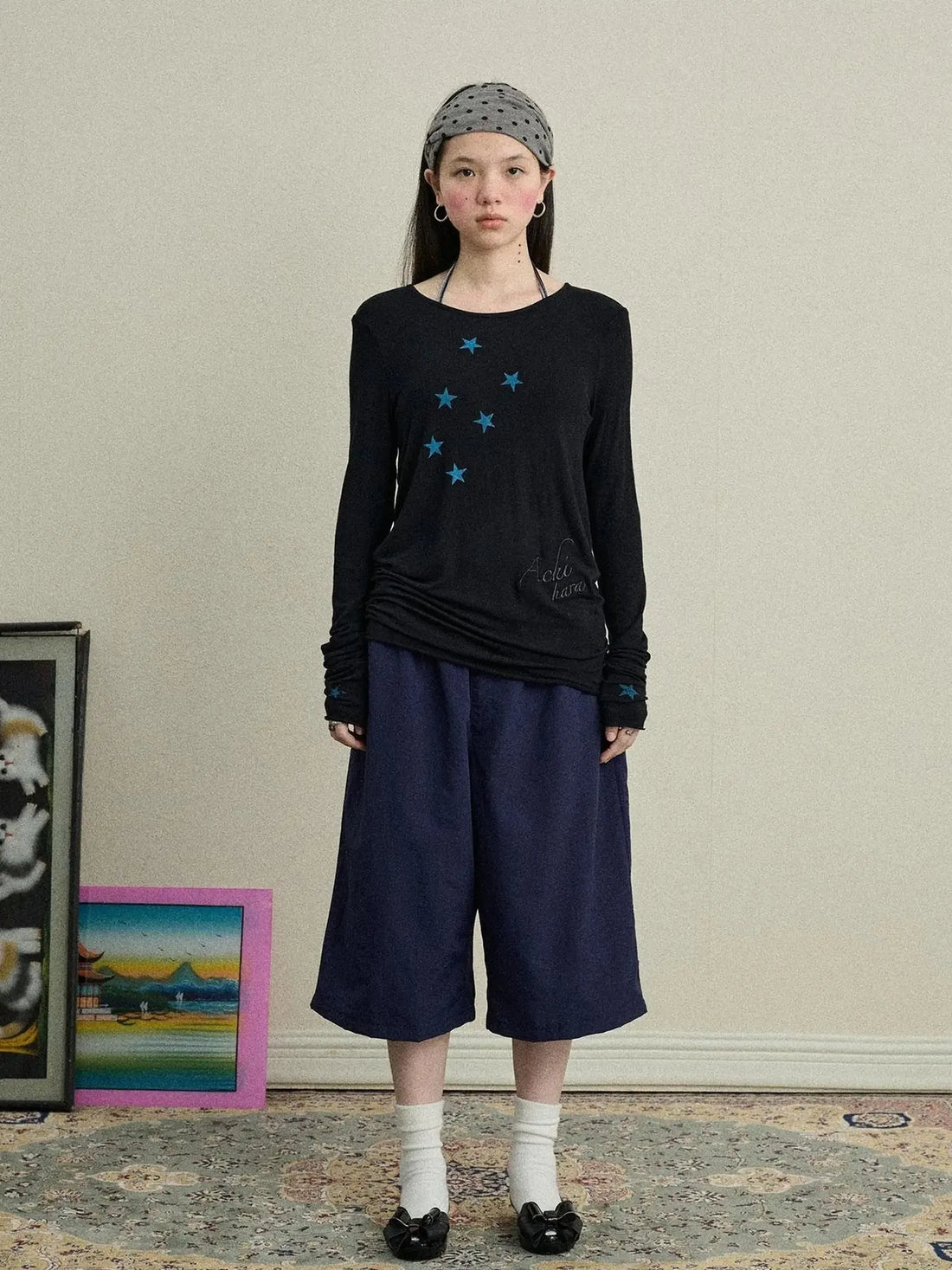 Bubble Waffle Nylon Culottes