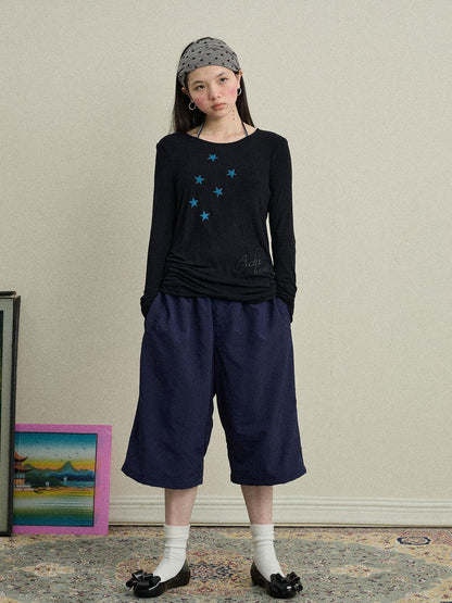 Achihara Bubble Waffle Nylon Culottes
