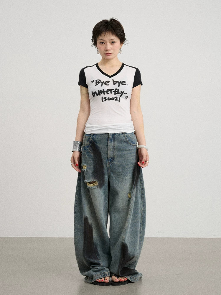Achihara Bye Bye Paper Plane Tee-3