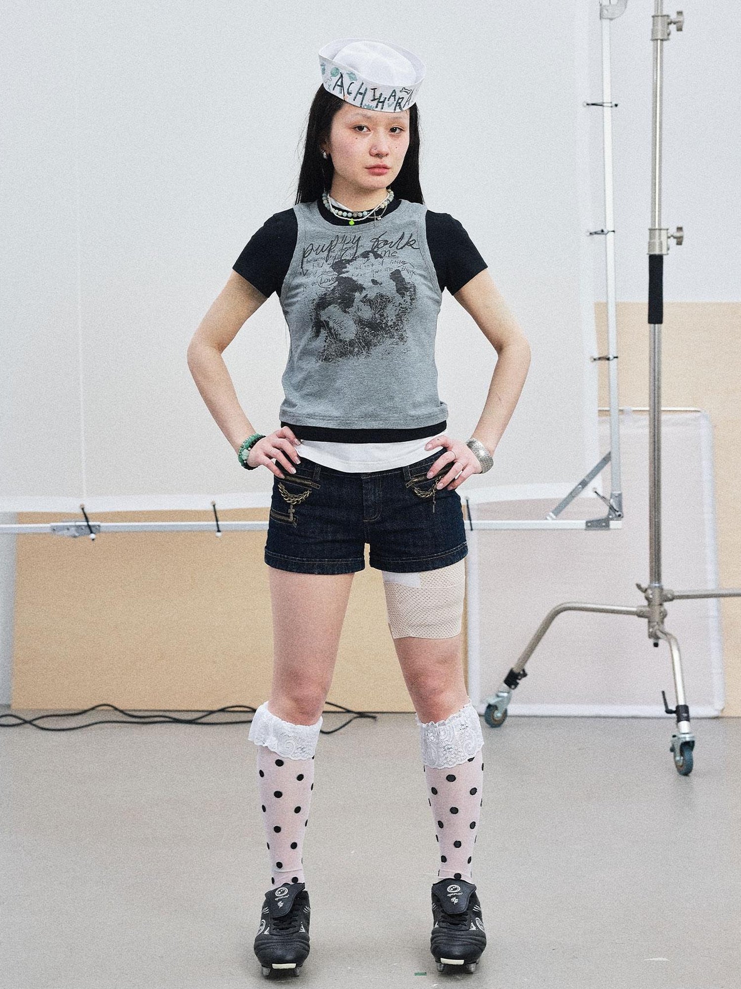 Achihara Chaos Jellyfish Tee V-Neck T-Shirt Long-Sleeve
