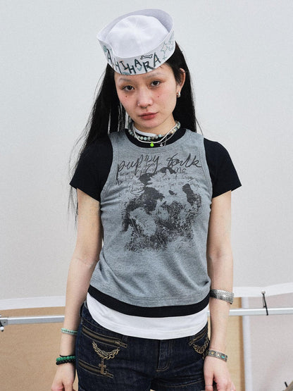 Achihara Chaos Jellyfish Tee V-Neck T-Shirt Long-Sleeve