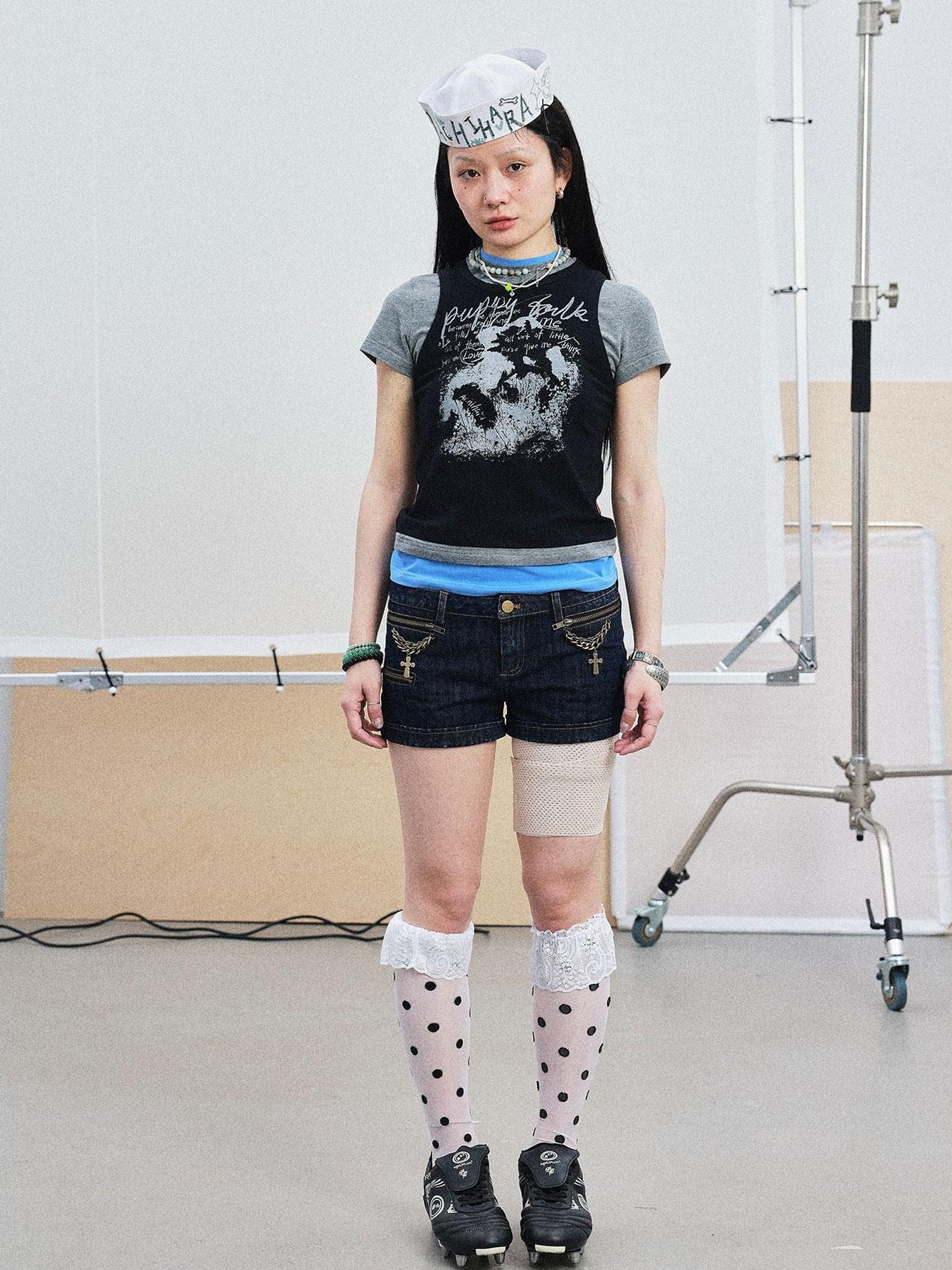 Achihara Chaos Jellyfish Tee V-Neck T-Shirt Long-Sleeve