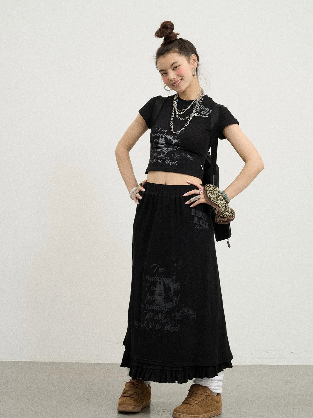 Chaos Princess Thorn Knit V Neck T Shirt Long Sleeve Tee