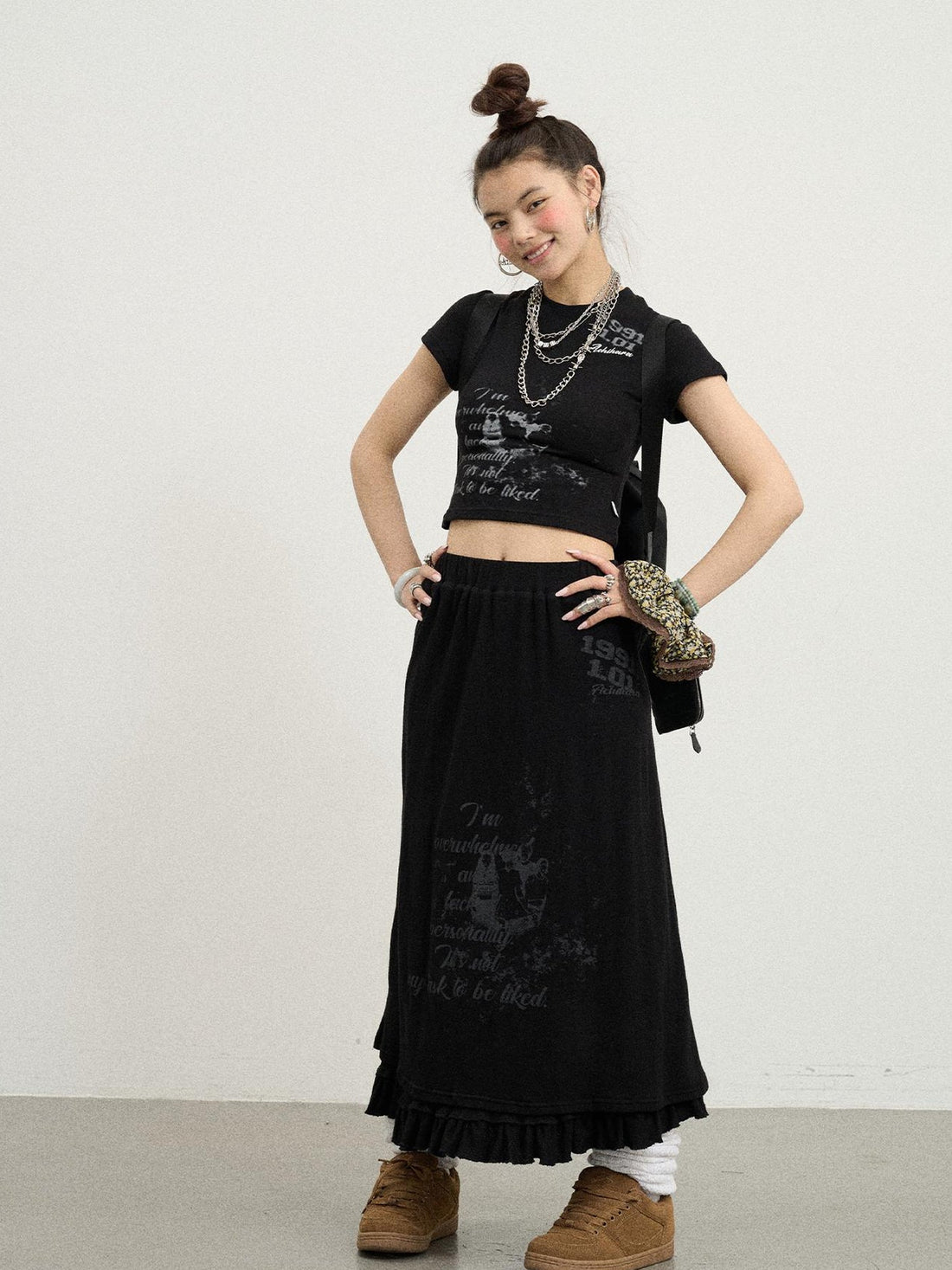 Achihara Chaos Princess Thorn Knit V Neck T Shirt Long Sleeve Tee