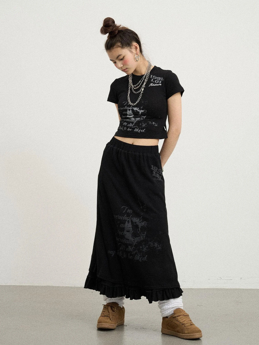 Chaos Princess Thorn Knit V Neck T Shirt Long Sleeve Tee