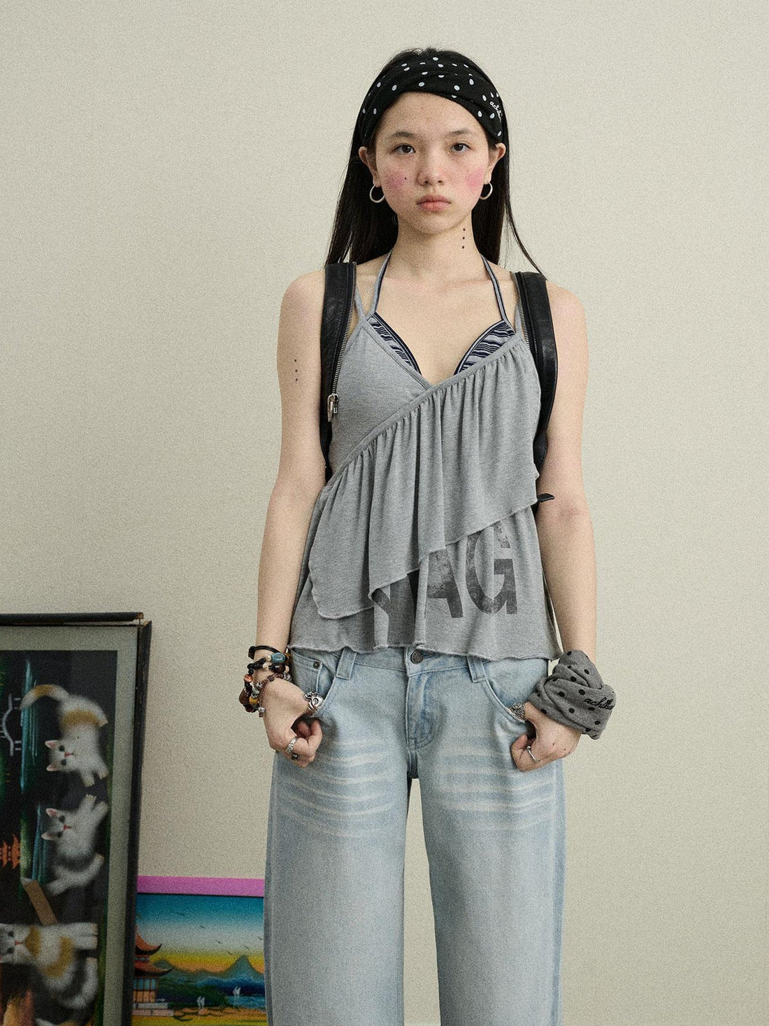 Achihara Chestnut Tree Print Camisole