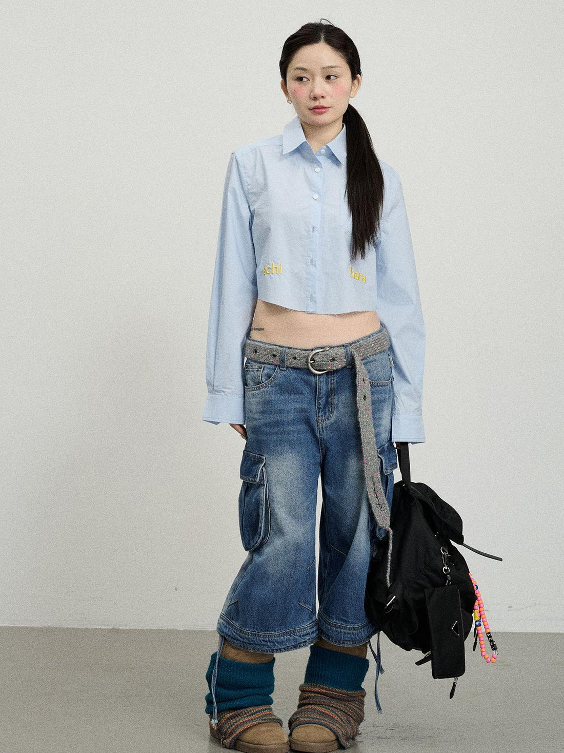 Achihara Chilled Soda Blue Long-Sleeve Shirt