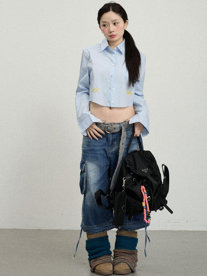 Achihara Chilled Soda Blue Long-Sleeve Shirt