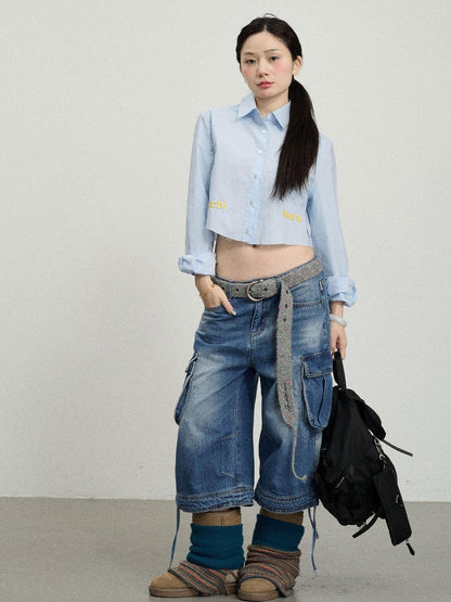 Achihara Chilled Soda Blue Long-Sleeve Shirt