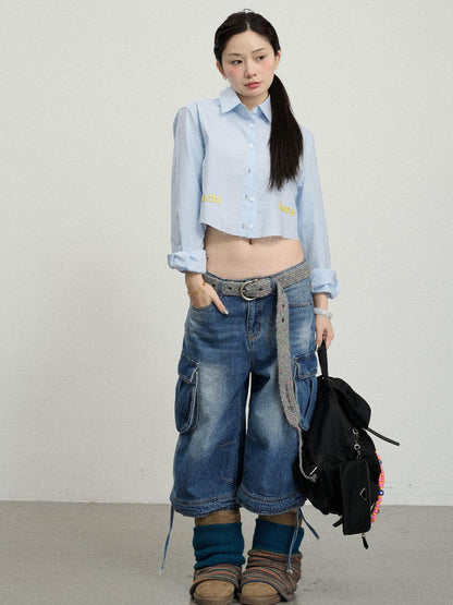 Achihara Chilled Soda Blue Long-Sleeve Shirt