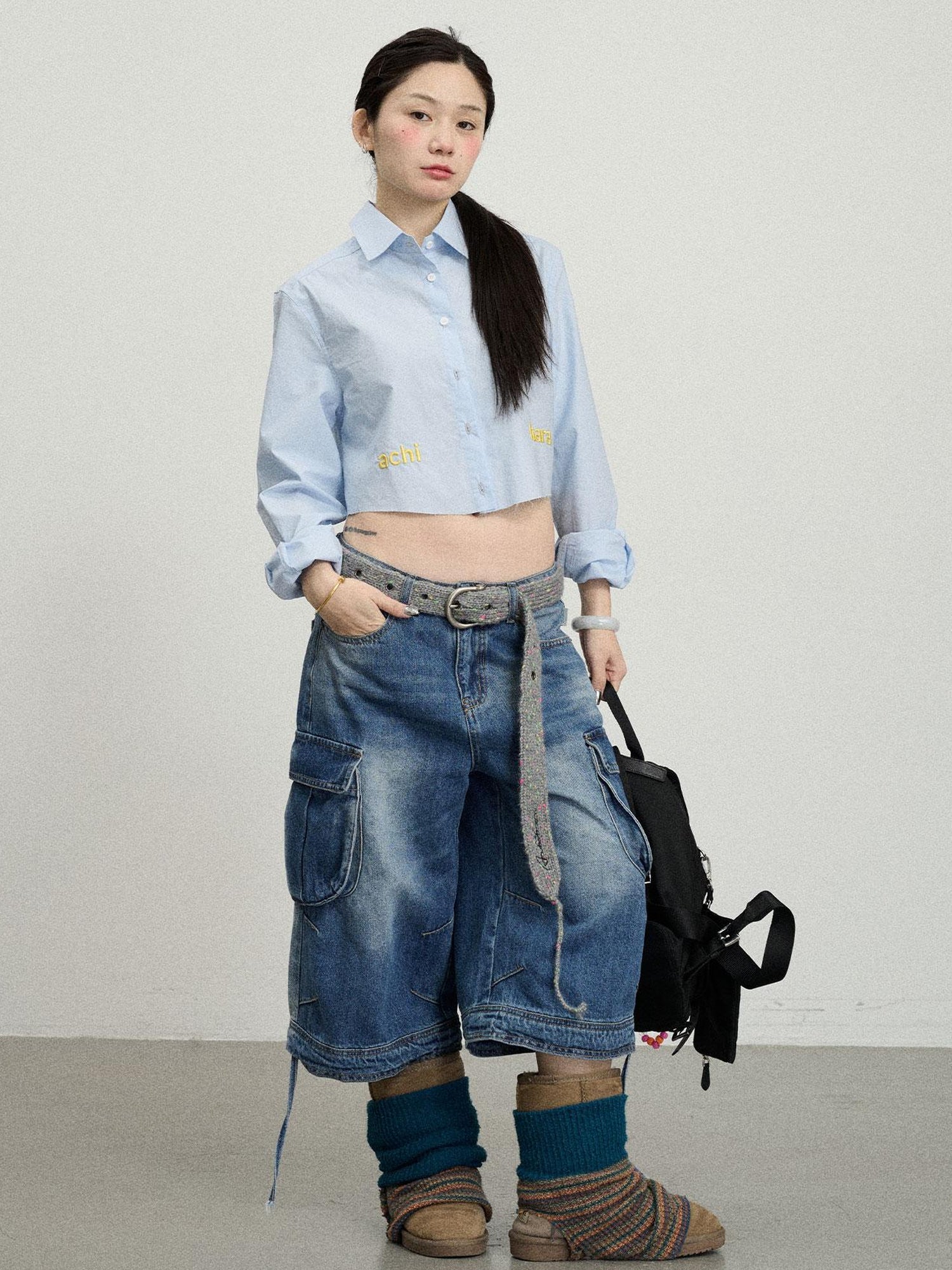 Achihara Chilled Soda Blue Long-Sleeve Shirt