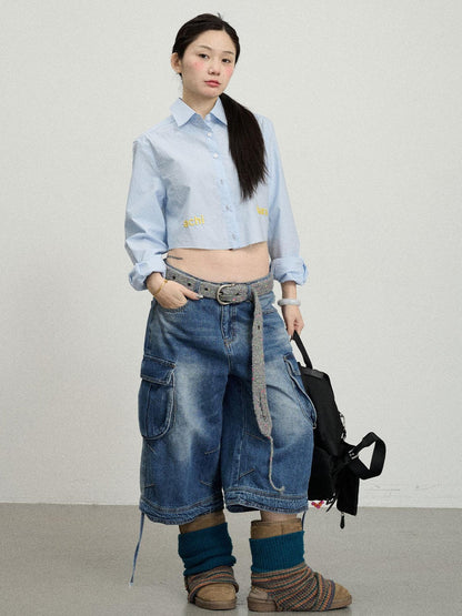 Achihara Chilled Soda Blue Long-Sleeve Shirt