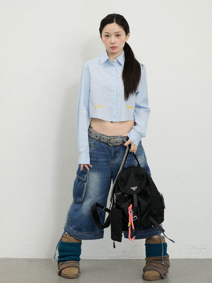 Achihara Chilled Soda Blue Long-Sleeve Shirt
